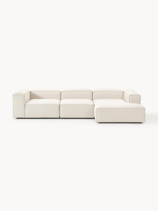 Lennard Modular Linen Blend Corner Sofa (4-Seater)