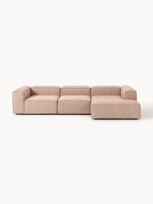 Lennard Modular Linen Blend Corner Sofa (4-Seater)