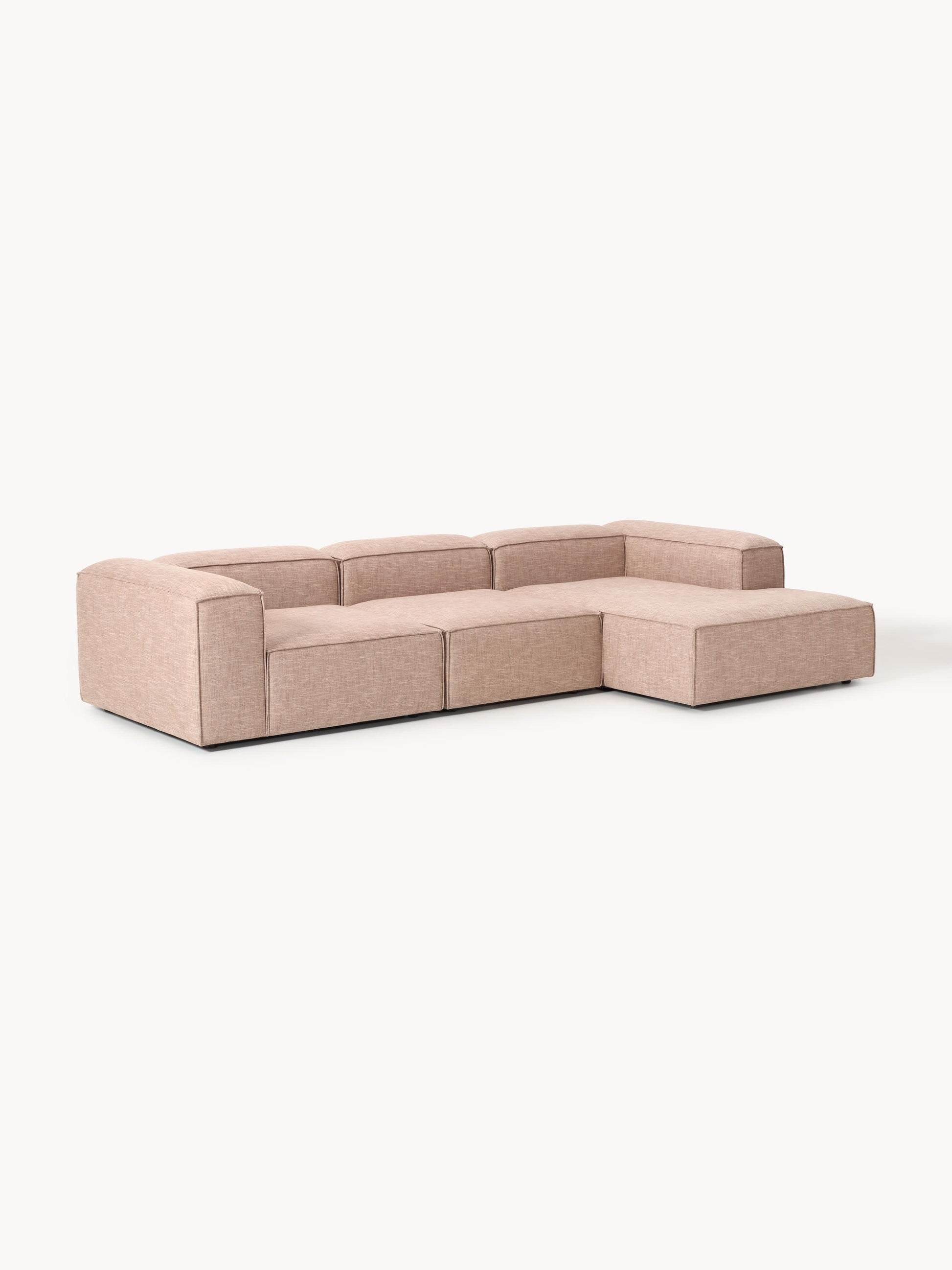 Lennard Modular Linen Blend Corner Sofa (4-Seater)