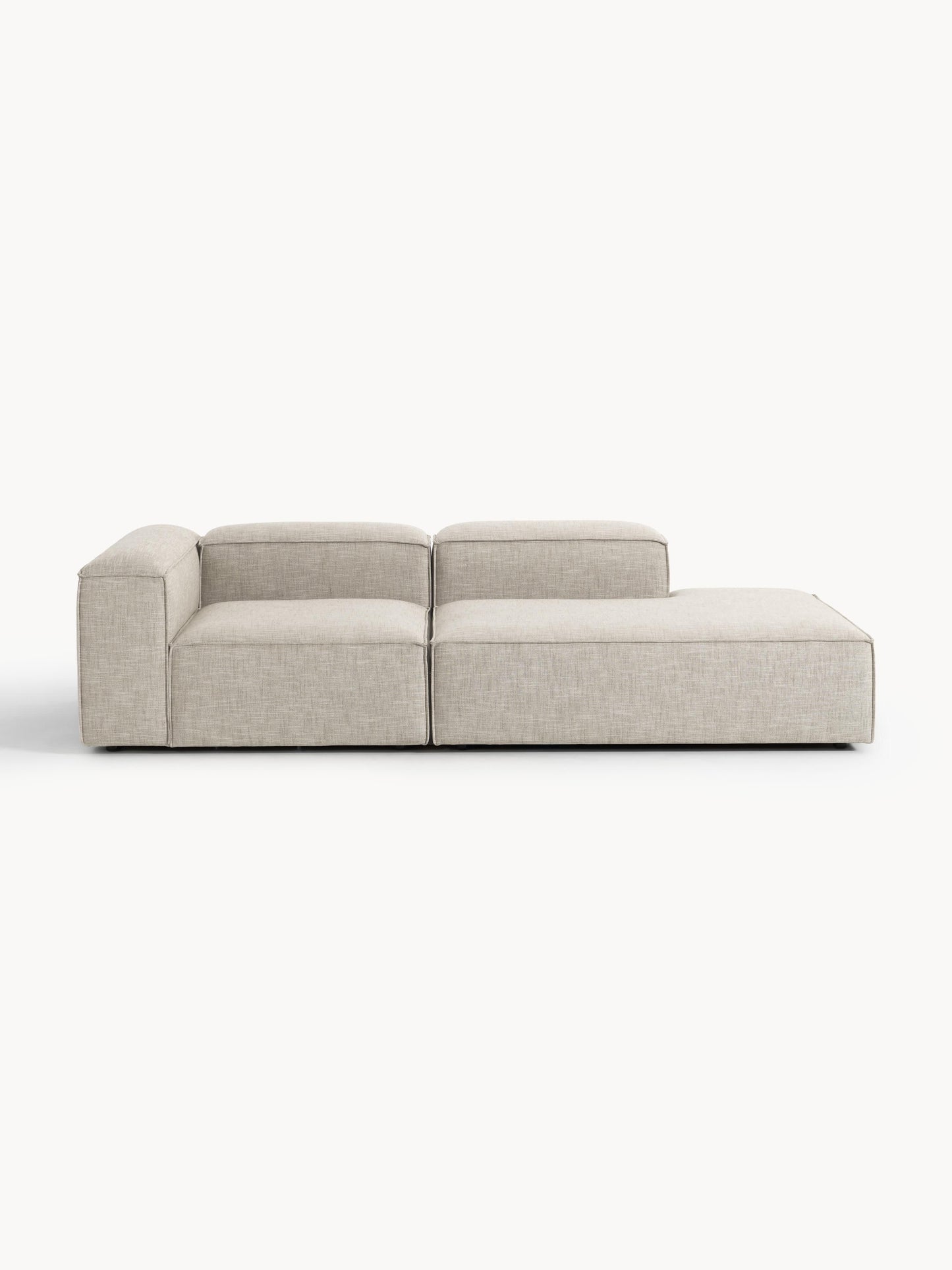 Lennard Modular Ottoman in Linen Blend