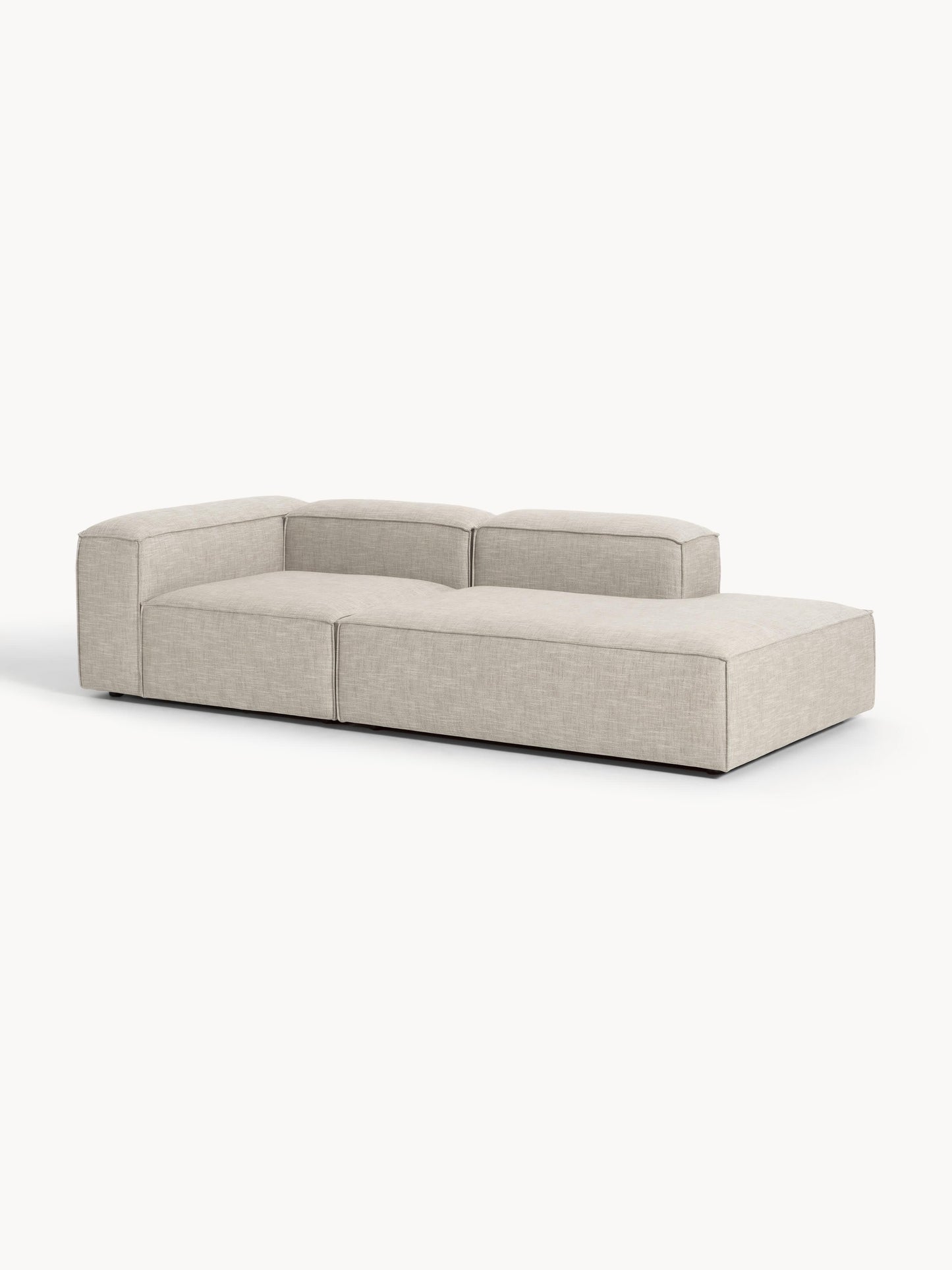 Lennard Modular Ottoman in Linen Blend