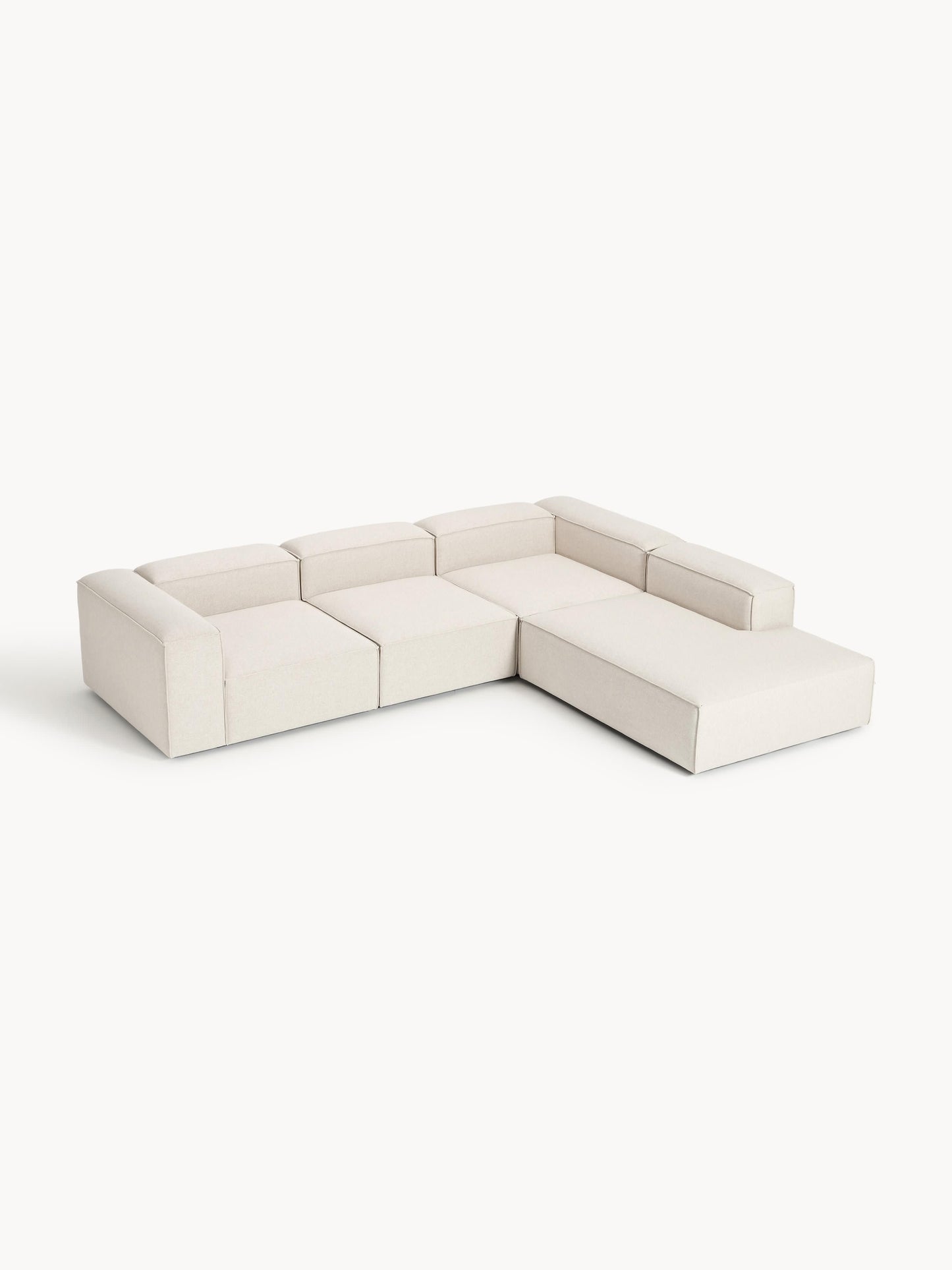 Lennard Modular XL Corner Sofa (4-Seater) in Linen Blend