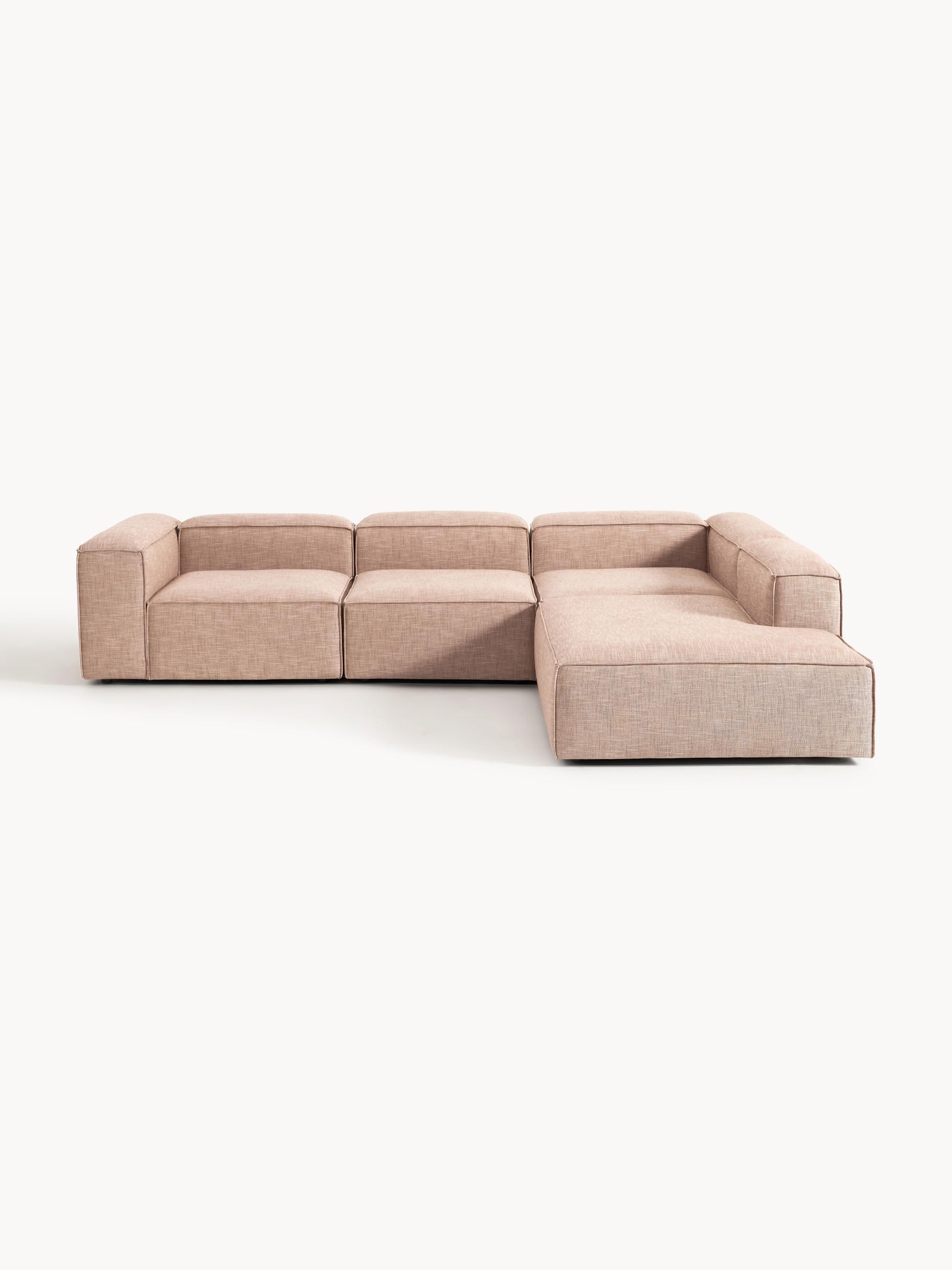 Lennard Modular XL Corner Sofa (4-Seater) in Linen Blend
