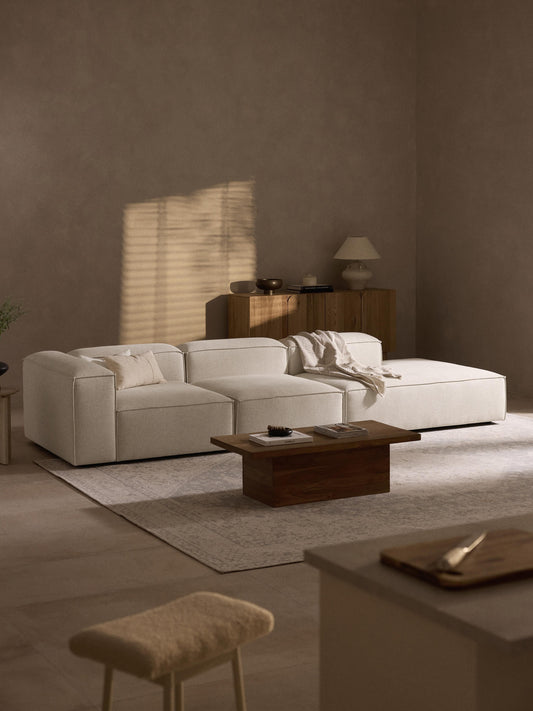 Lennard Modular XL Ottoman in Linen Blend