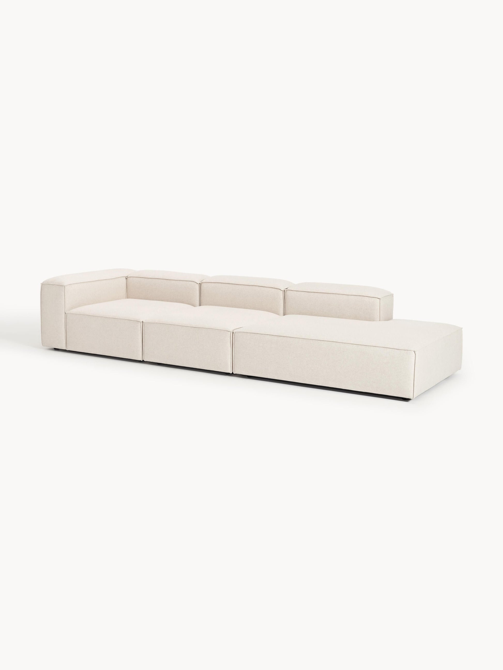 Lennard Modular XL Ottoman in Linen Blend