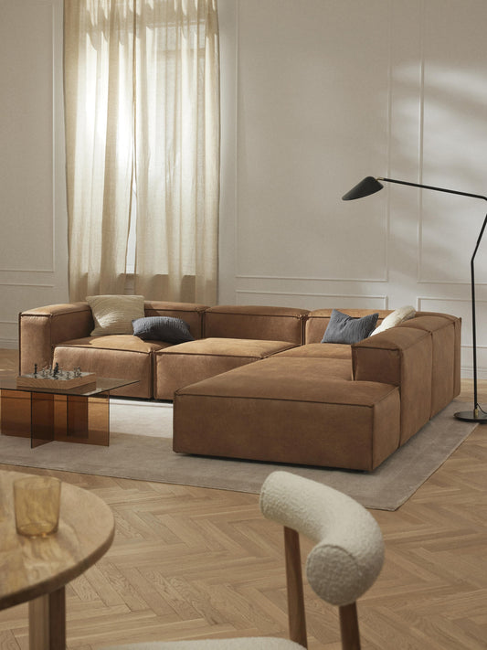 Lennard Ottoman Module in Leather
