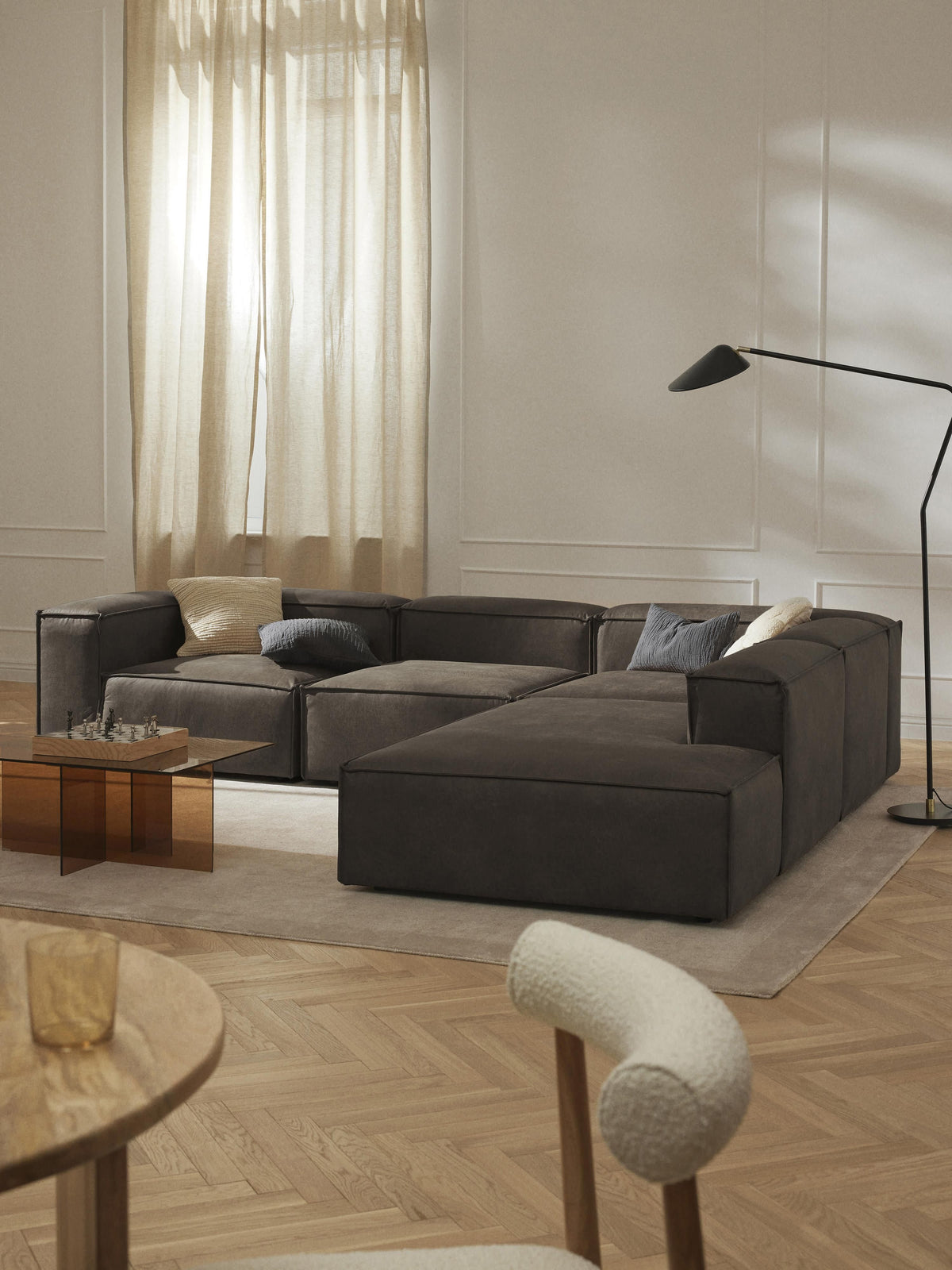 Lennard Ottoman Module in Leather