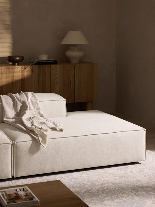 Lennard Ottoman Module in Linen Blend