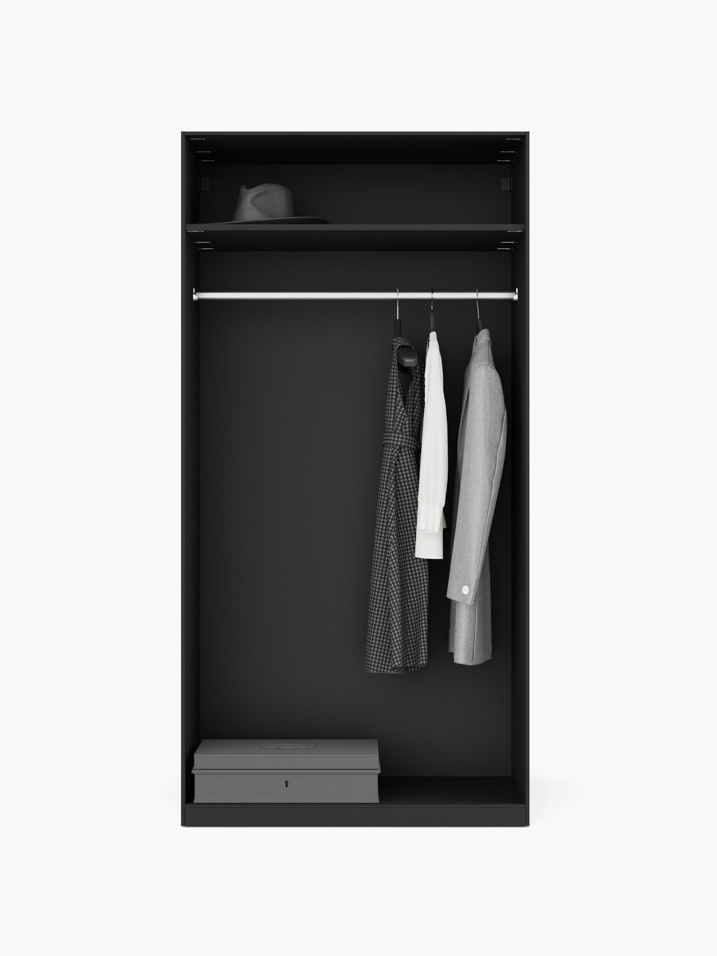 Leonis Modular Hinged-Door Wardrobe, 100 cm Wide, in Various Sizes