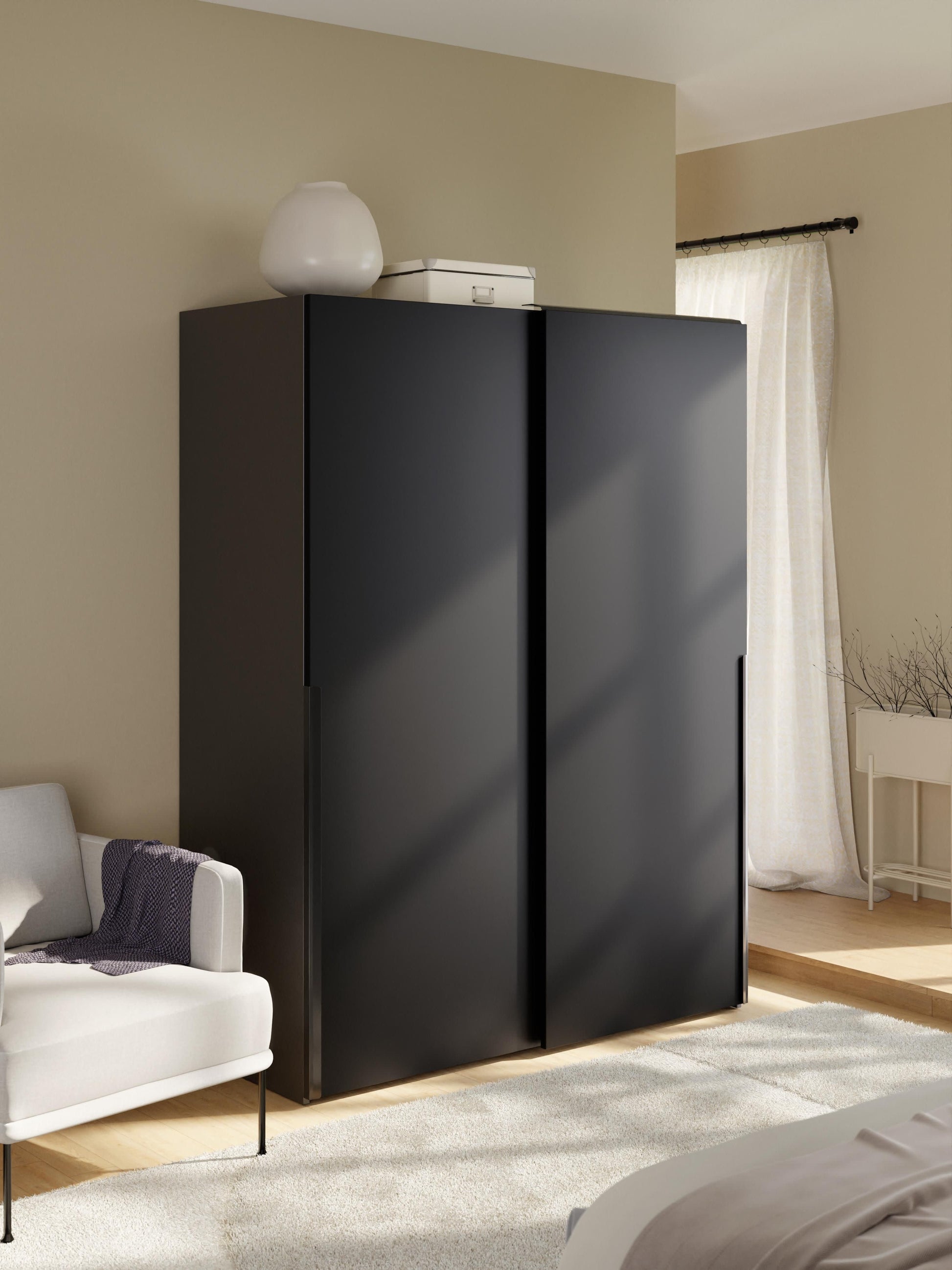Leonis Sliding-Door Modular Wardrobe, 150 cm Wide, in Various Sizes