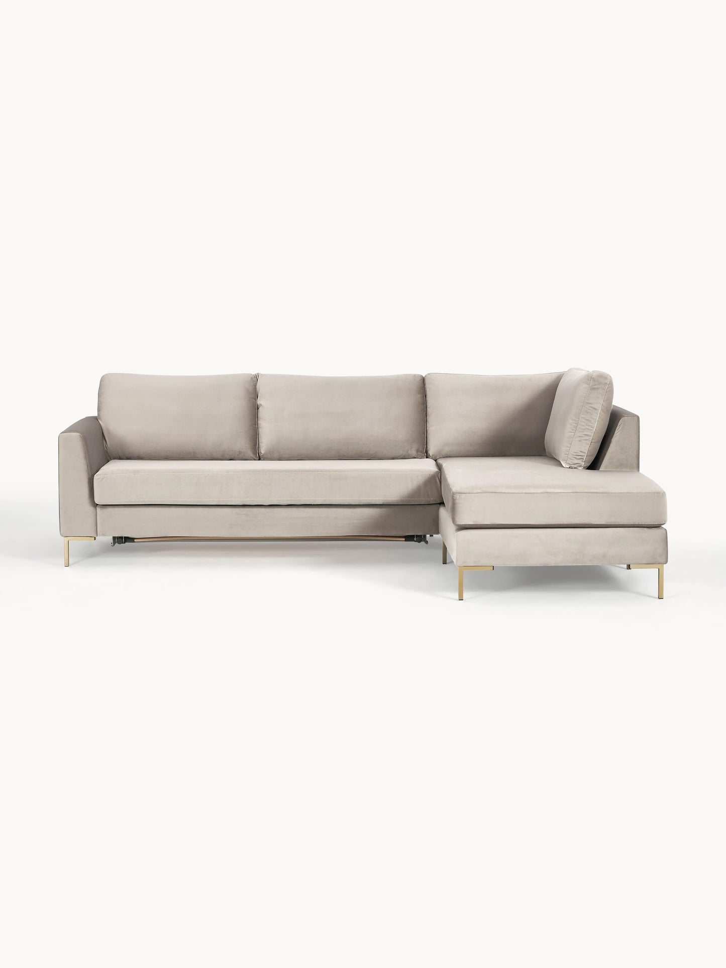 Lunelle Velvet Sofa Bed with Mattress, 3-Seater