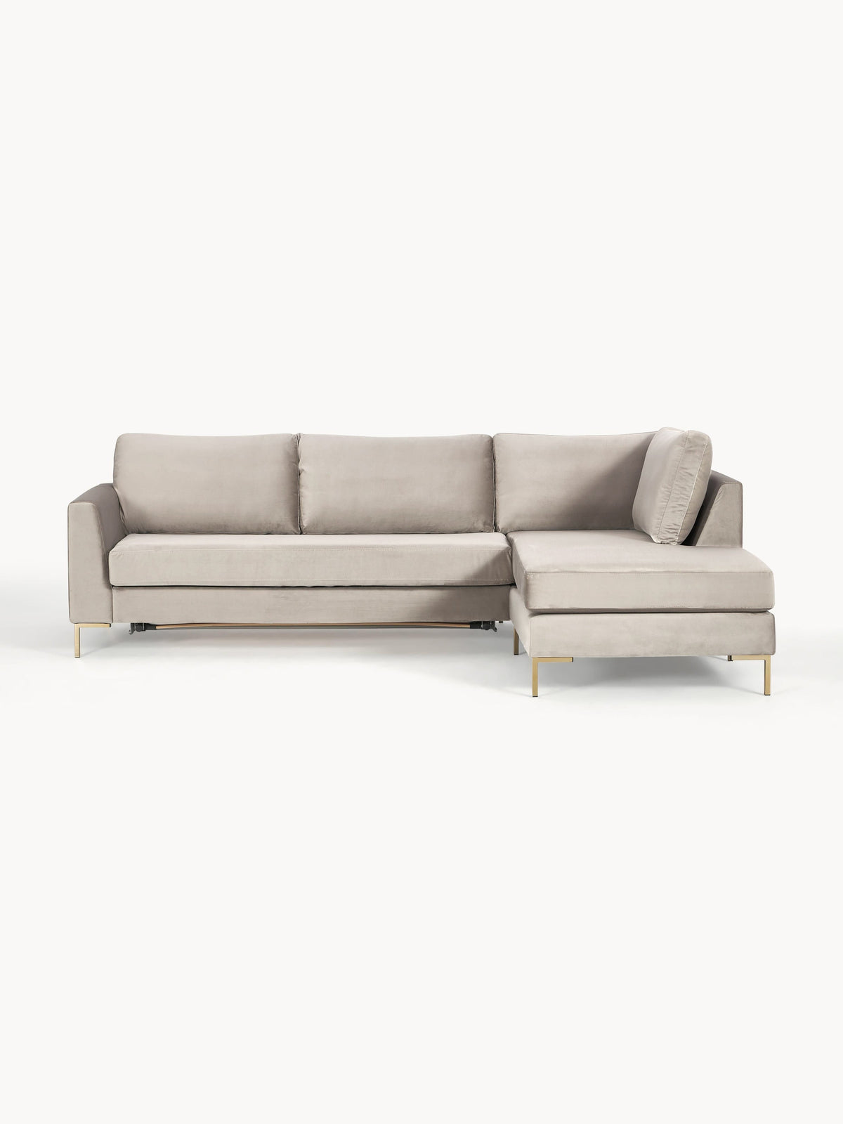 Lunelle Velvet Sofa Bed with Mattress, 3-Seater