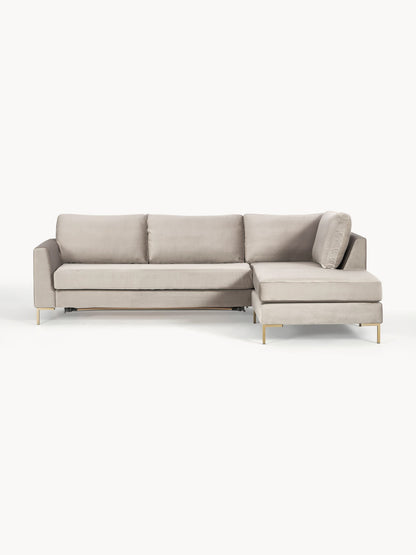 Lunelle Velvet Sofa Bed with Mattress, 3-Seater