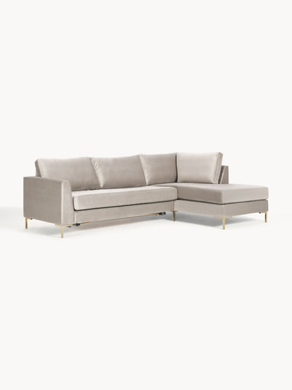 Lunelle Velvet Sofa Bed with Mattress, 3-Seater