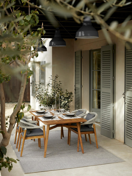 Marven Acacia Wood Garden Table, 180 x 90 cm