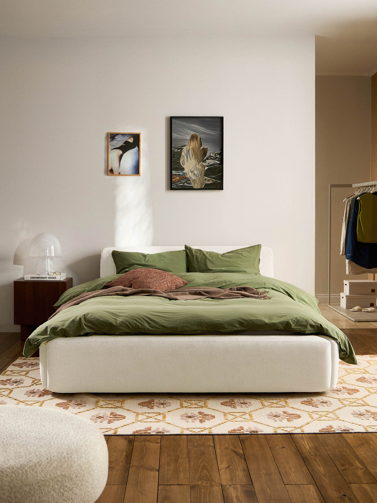 Melina Bed, Upholstered