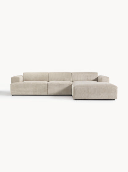 Melina Corduroy Corner Sofa (4-Seater)