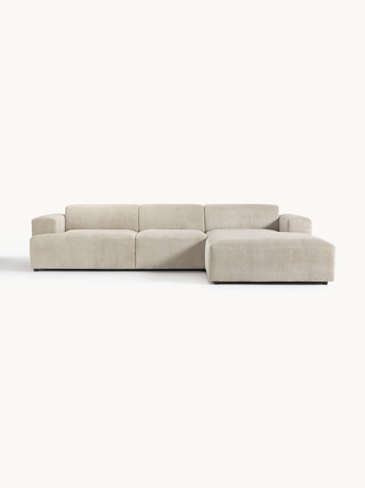 Melina Corduroy Corner Sofa (4-Seater)