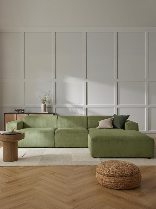 Melina Corduroy Corner Sofa (4-Seater)