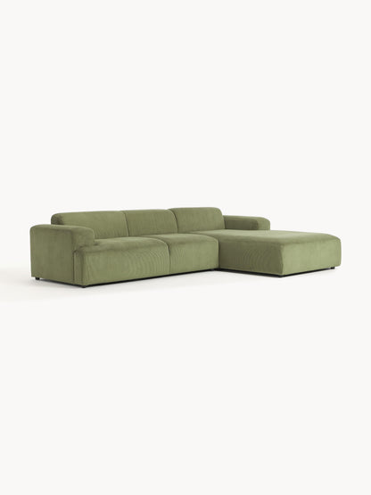 Melina Corduroy Corner Sofa (4-Seater)