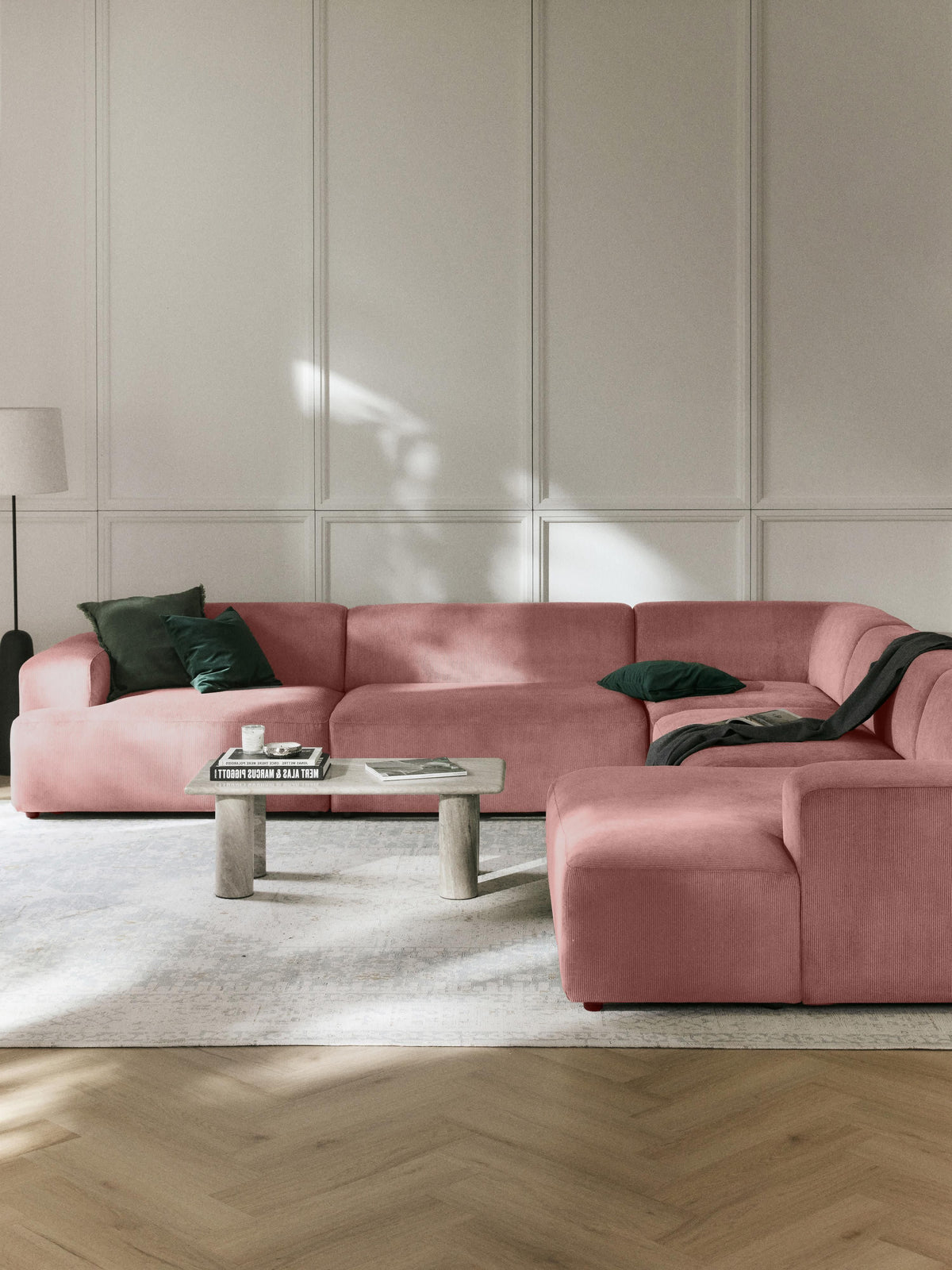 Melina Corduroy XL Corner Sofa