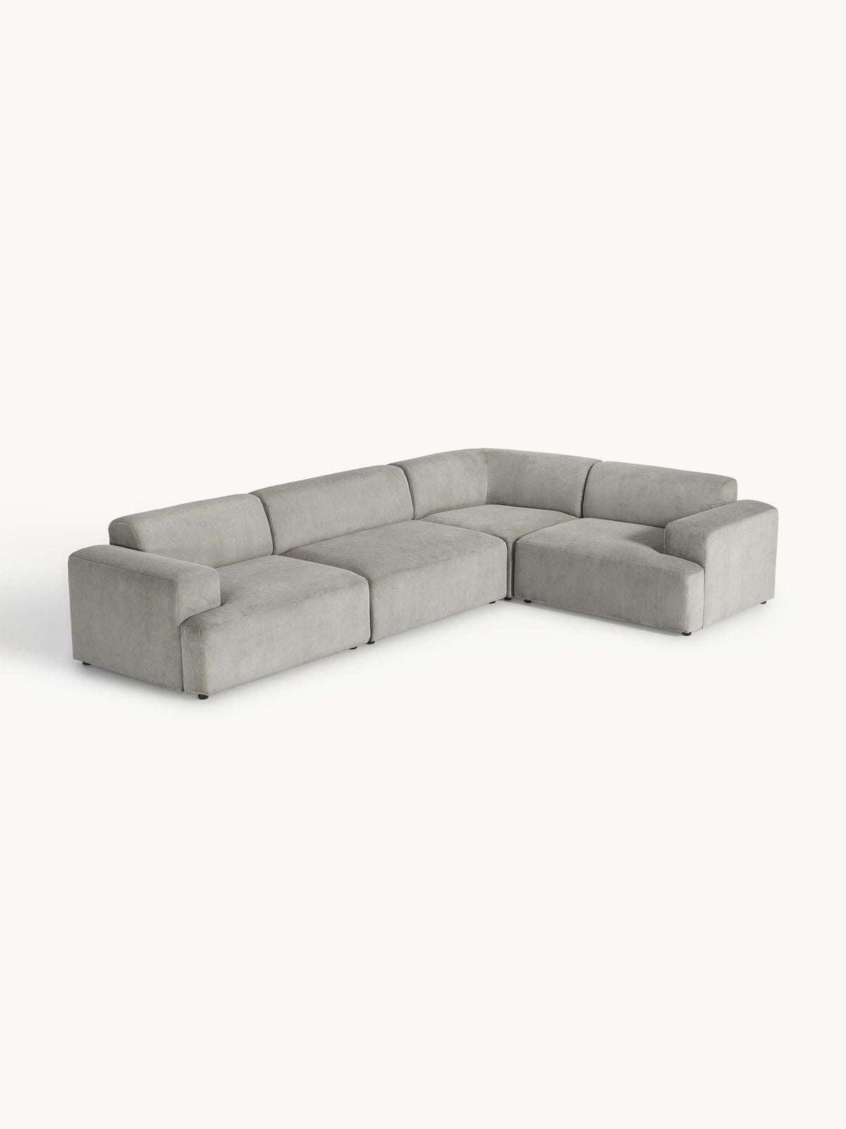 Melina Large Corduroy Corner Sofa (4-Seater)