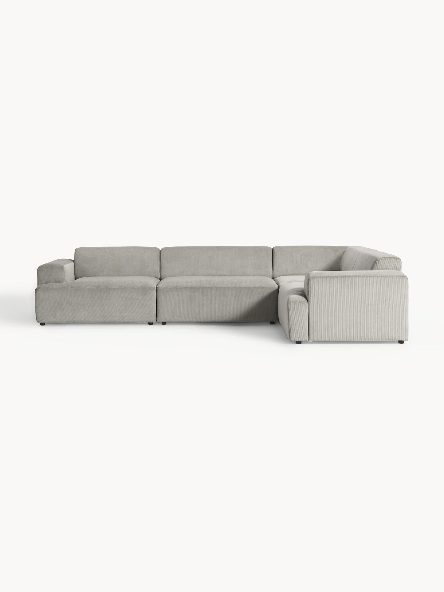 Melina Large Corduroy Corner Sofa (4-Seater)