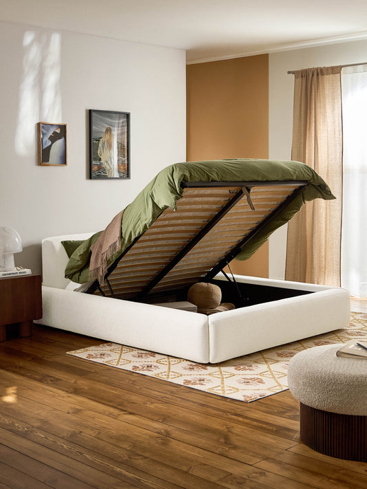 Melina Upholstered Bed with Storage