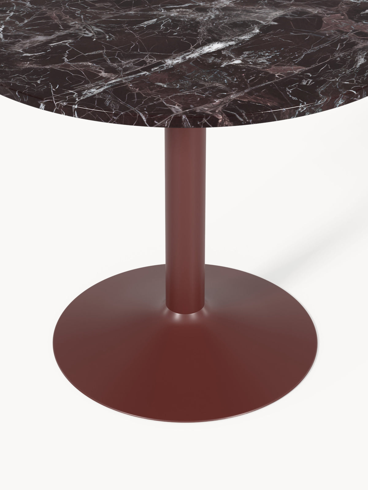 Milora Round Dining Table in Marble, Ø 90 cm
