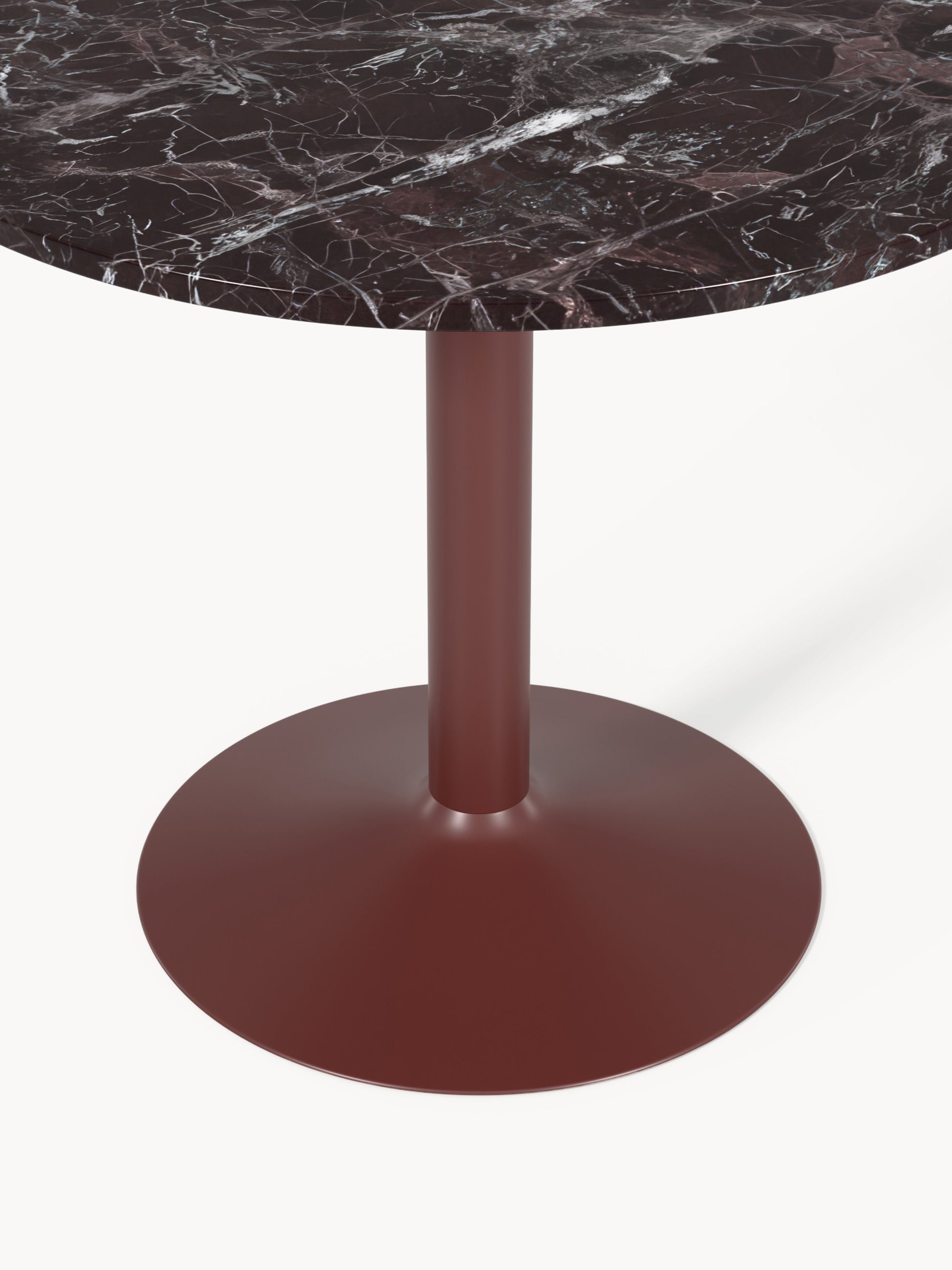 Milora Round Dining Table in Marble, Ø 90 cm
