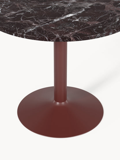 Milora Round Dining Table in Marble, Ø 90 cm