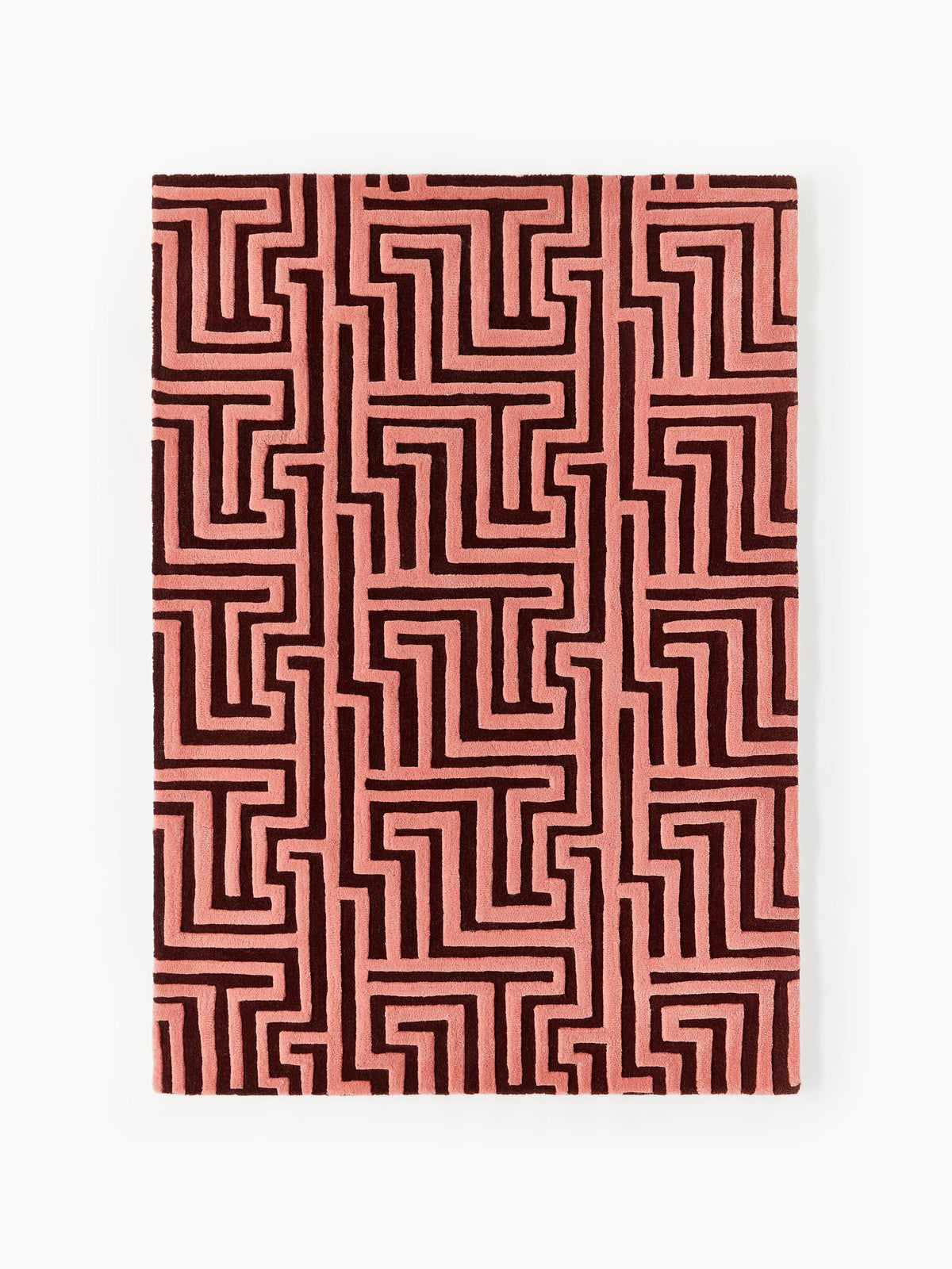 Montaro Wool Rug, Hand-Tufted, with Raised High-Low Texture