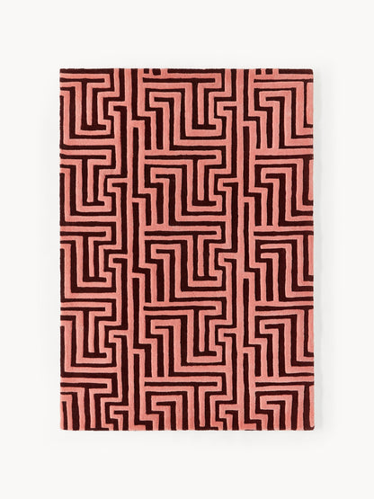 Montaro Wool Rug, Hand-Tufted, with Raised High-Low Texture