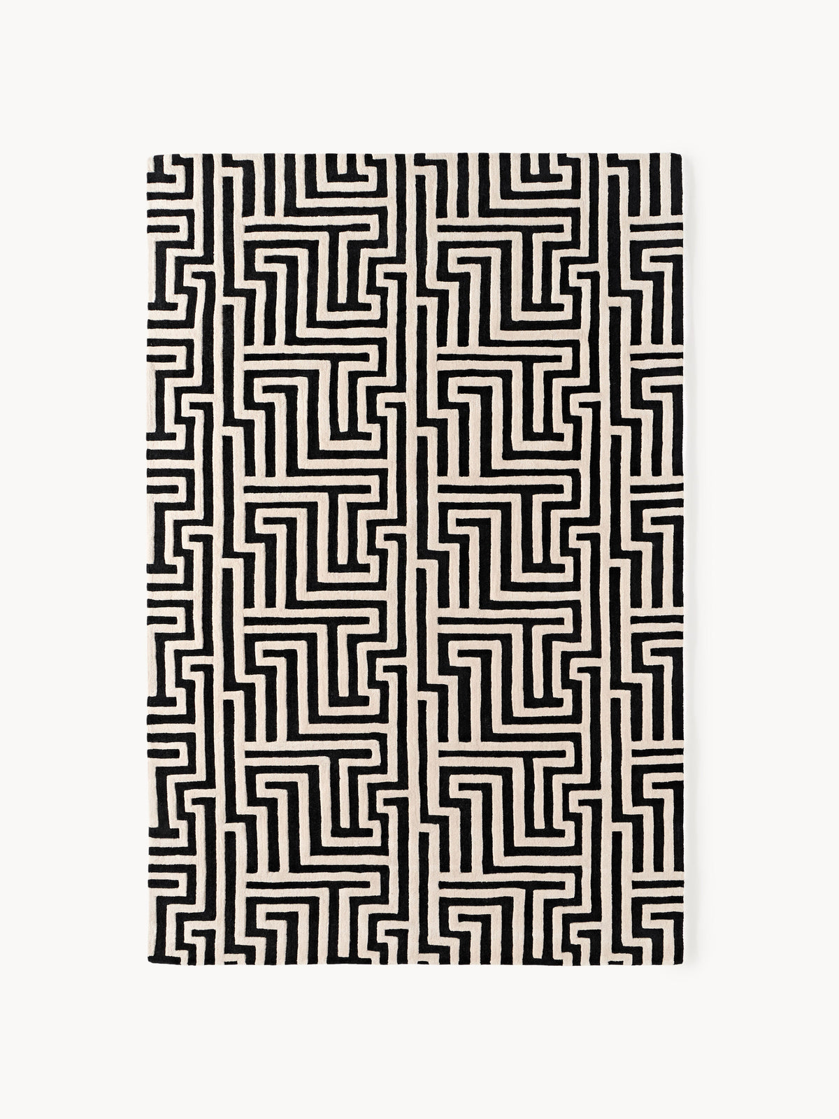 Montaro Wool Rug, Hand-Tufted, with Raised High-Low Texture