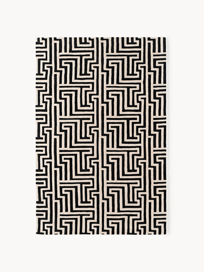 Montaro Wool Rug, Hand-Tufted, with Raised High-Low Texture