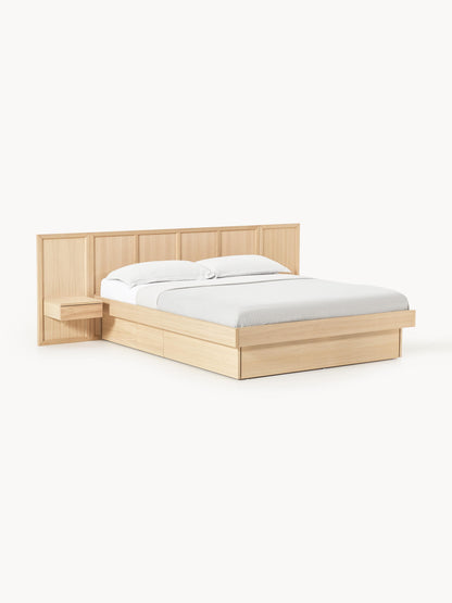 Nantova Wooden Bed with Bedside Tables and Headboard