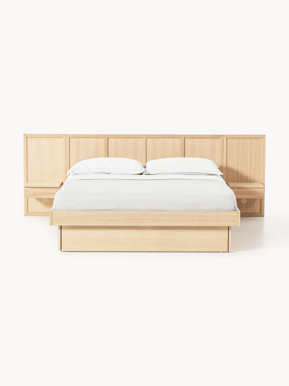 Nantova Wooden Bed with Bedside Tables and Headboard