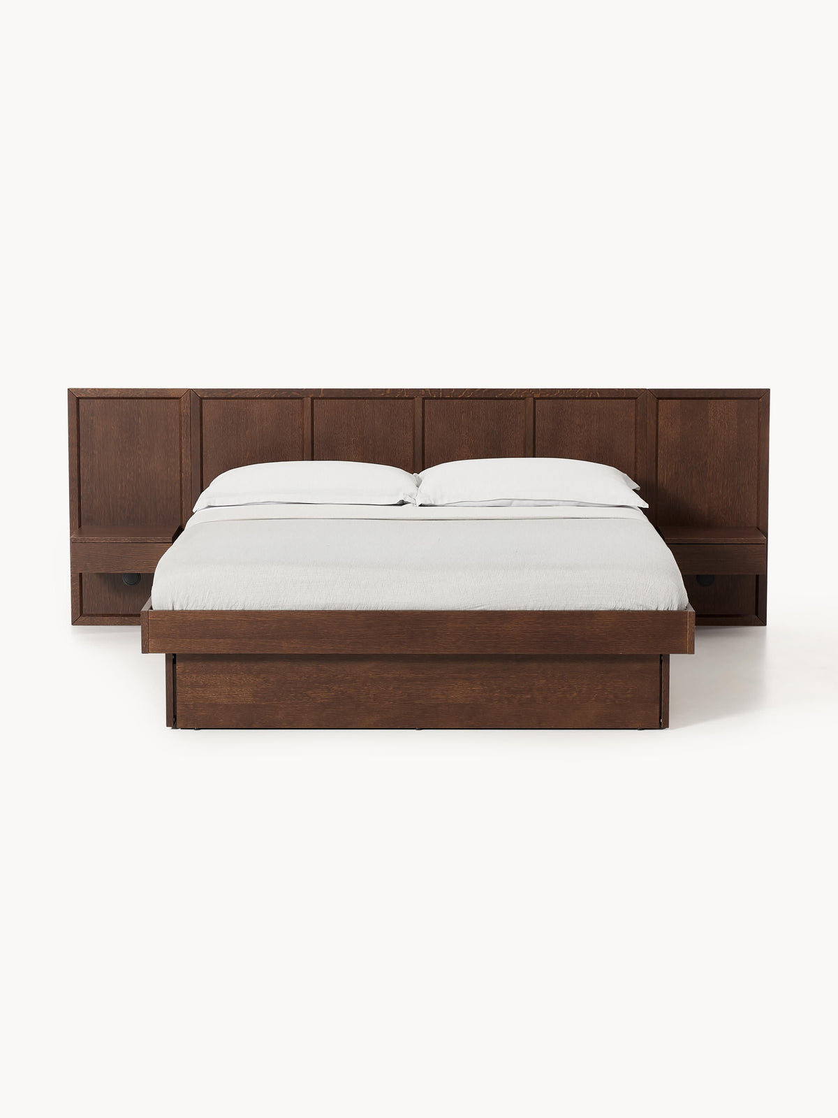 Nantova Wooden Bed with Bedside Tables and Headboard