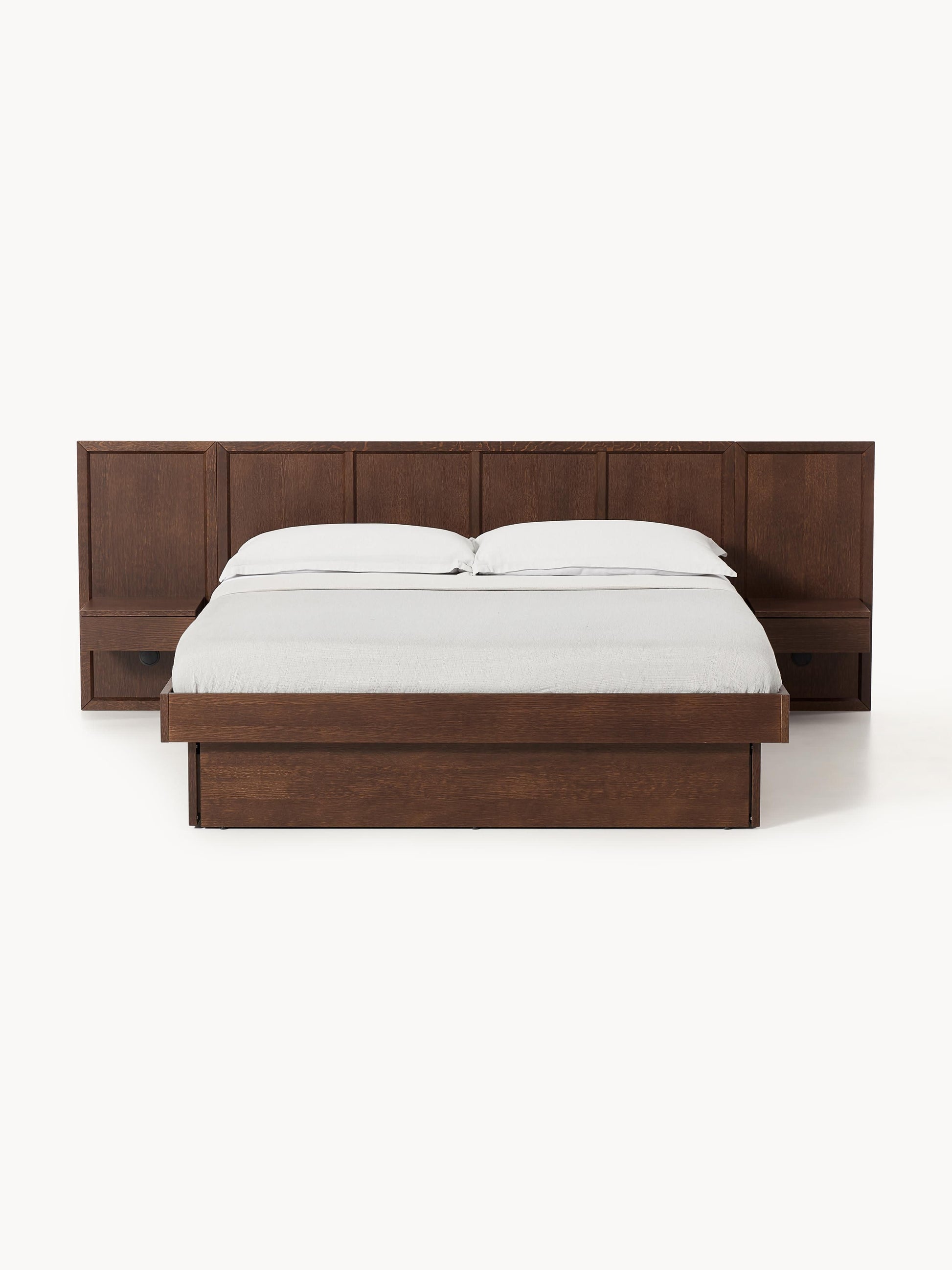 Nantova Wooden Bed with Bedside Tables and Headboard