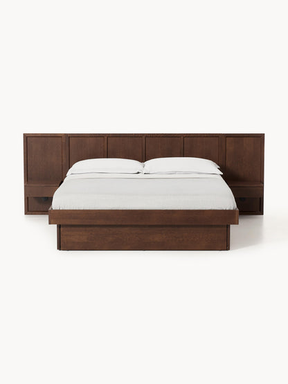 Nantova Wooden Bed with Bedside Tables and Headboard