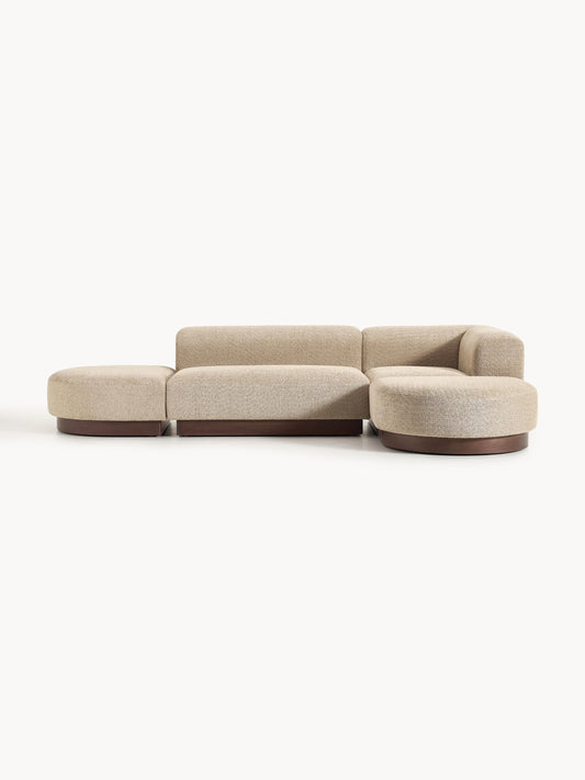 Natova Modular Corner Sofa in Teddy Bouclé
