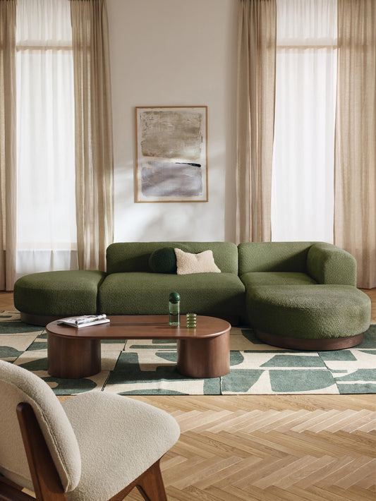 Natova Modular Corner Sofa in Teddy Bouclé