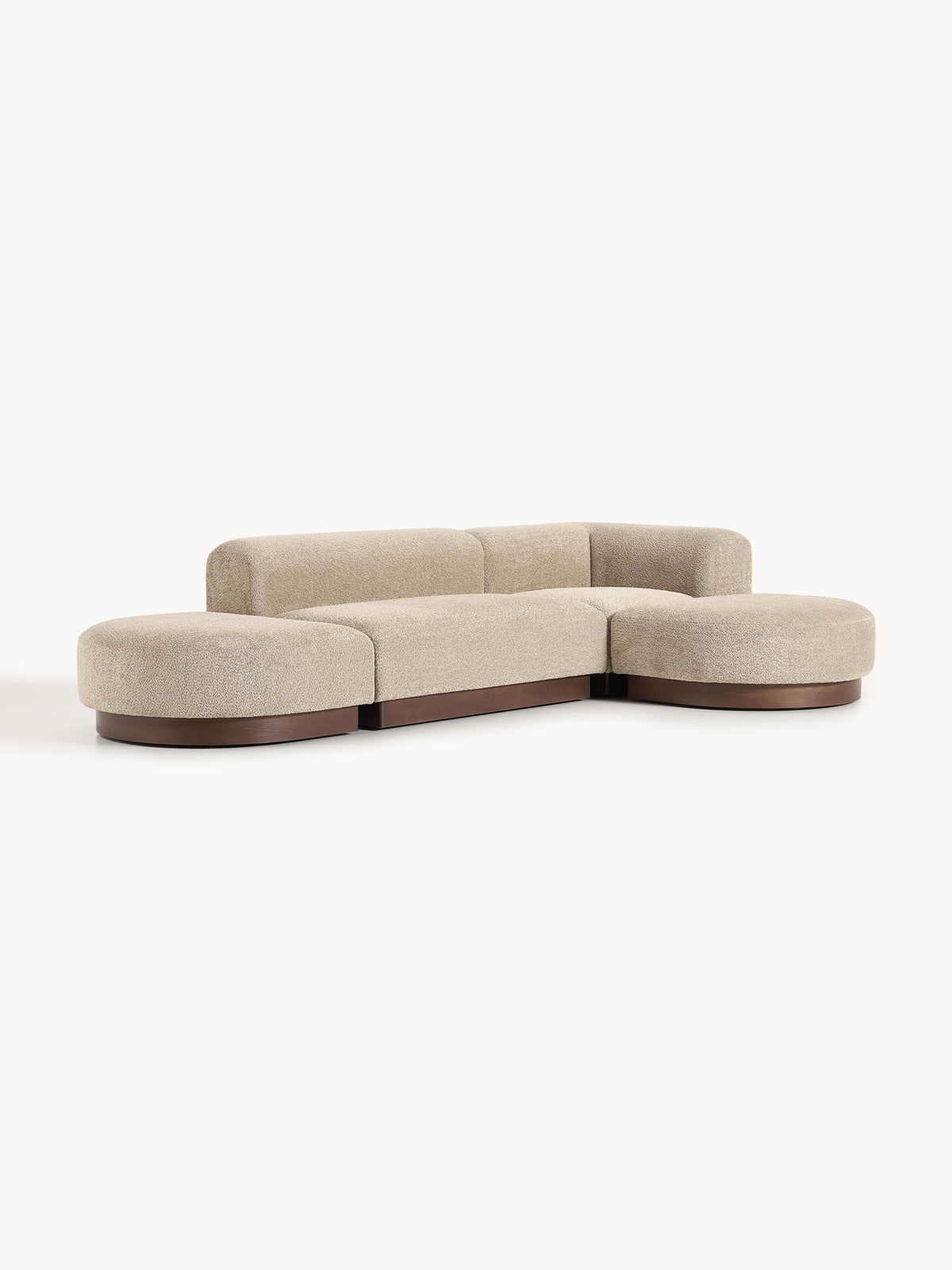 Natova Modular Corner Sofa in Teddy Bouclé