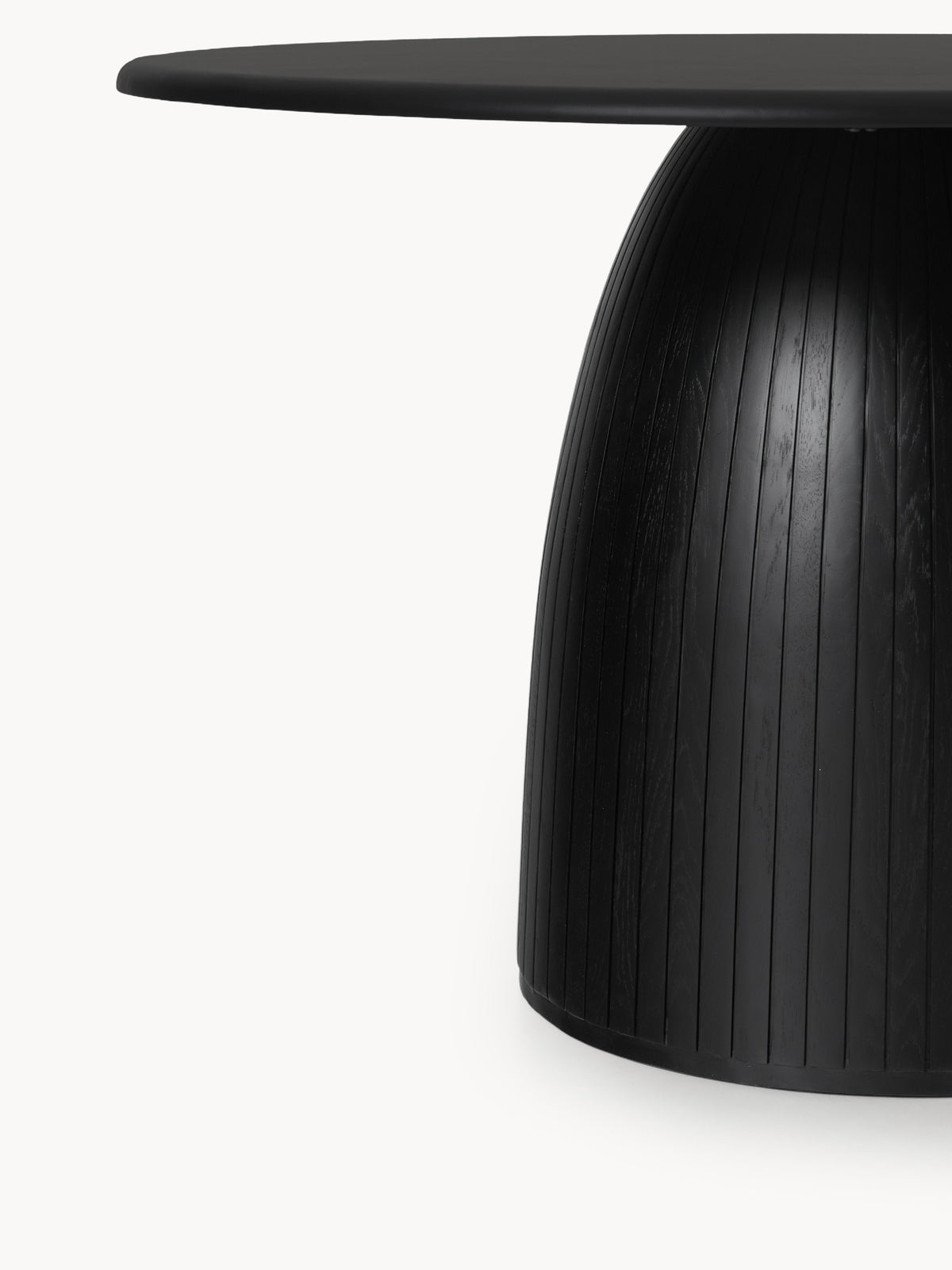 Nelvie Round Dining Table with Fluted Texture, in Various Sizes