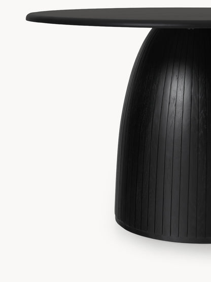 Nelvie Round Dining Table with Fluted Texture, in Various Sizes