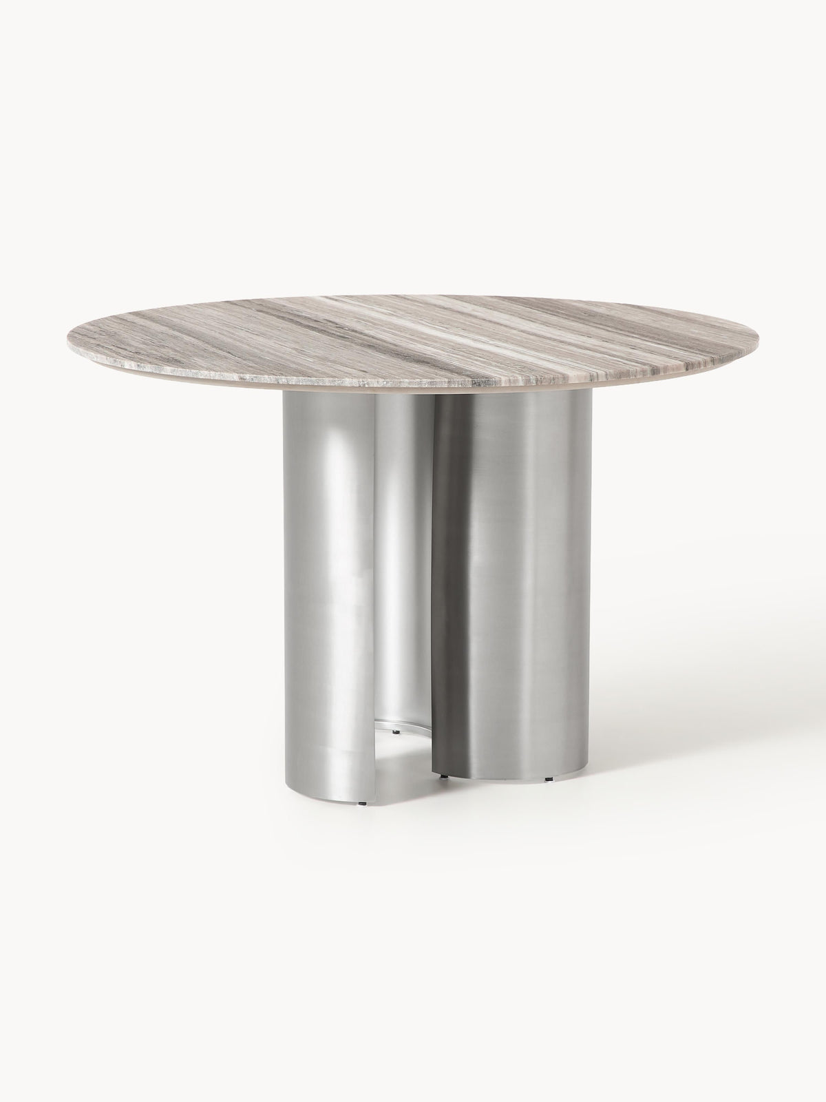 Noaven Round Dining Table with Marble Tabletop, Ø 120 cm