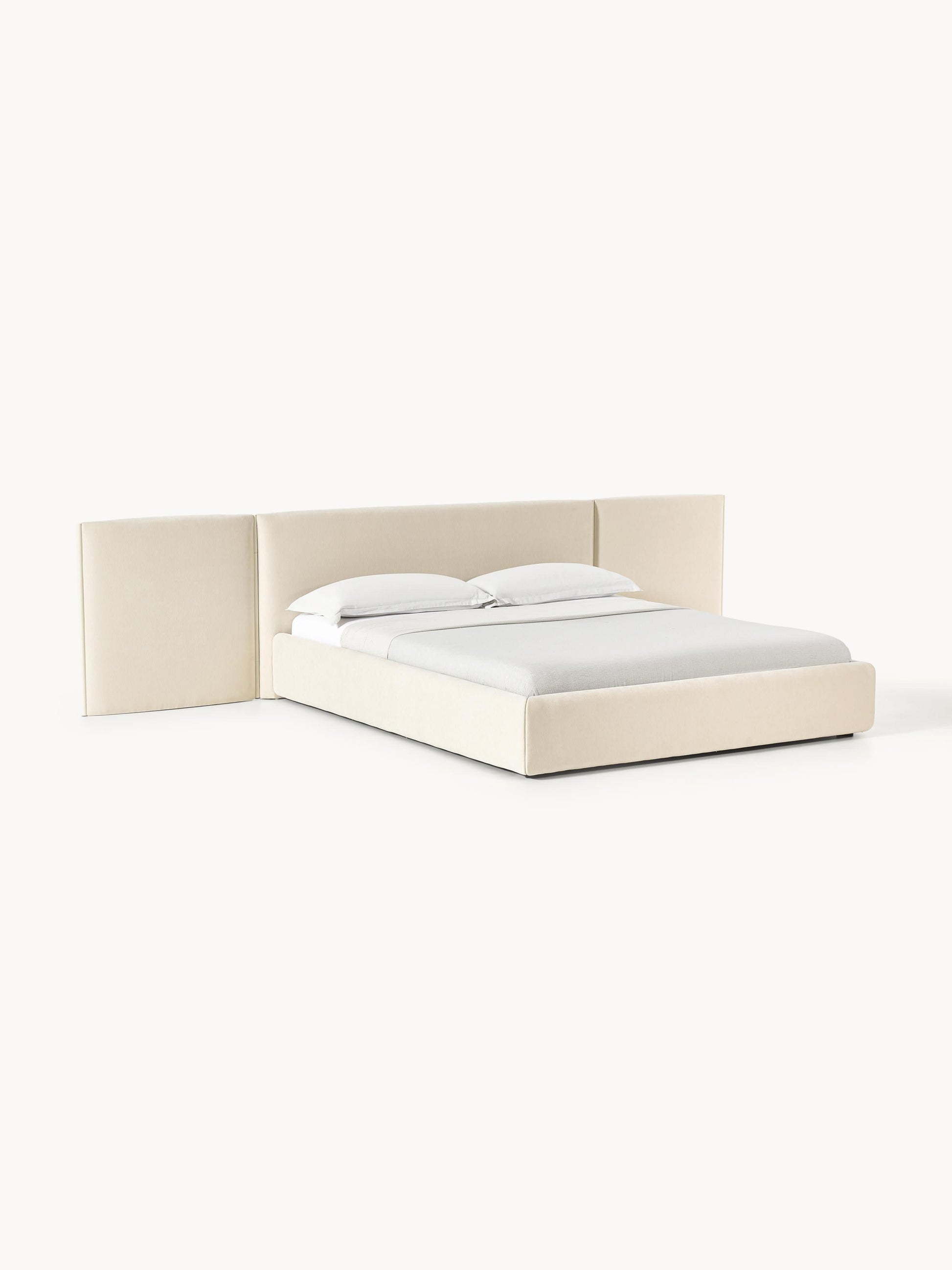 Otivo Upholstered Bed, Folding Headboard