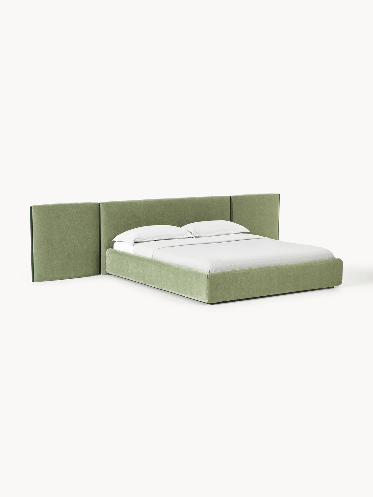 Otivo Upholstered Bed, Folding Headboard