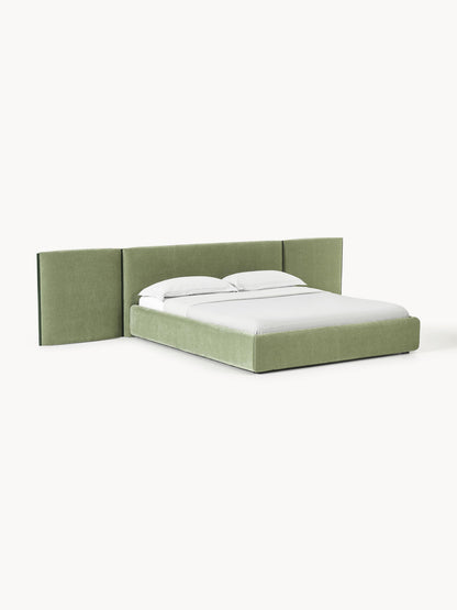 Otivo Upholstered Bed, Folding Headboard
