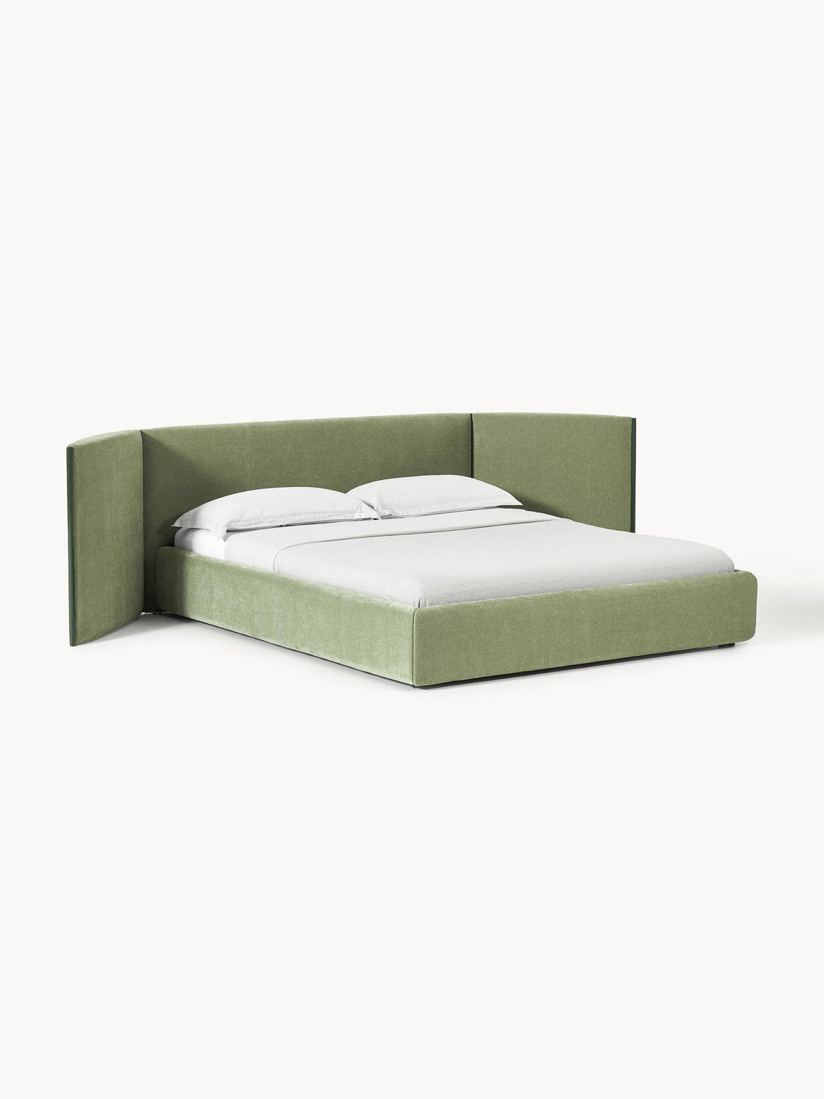 Otivo Upholstered Bed, Folding Headboard